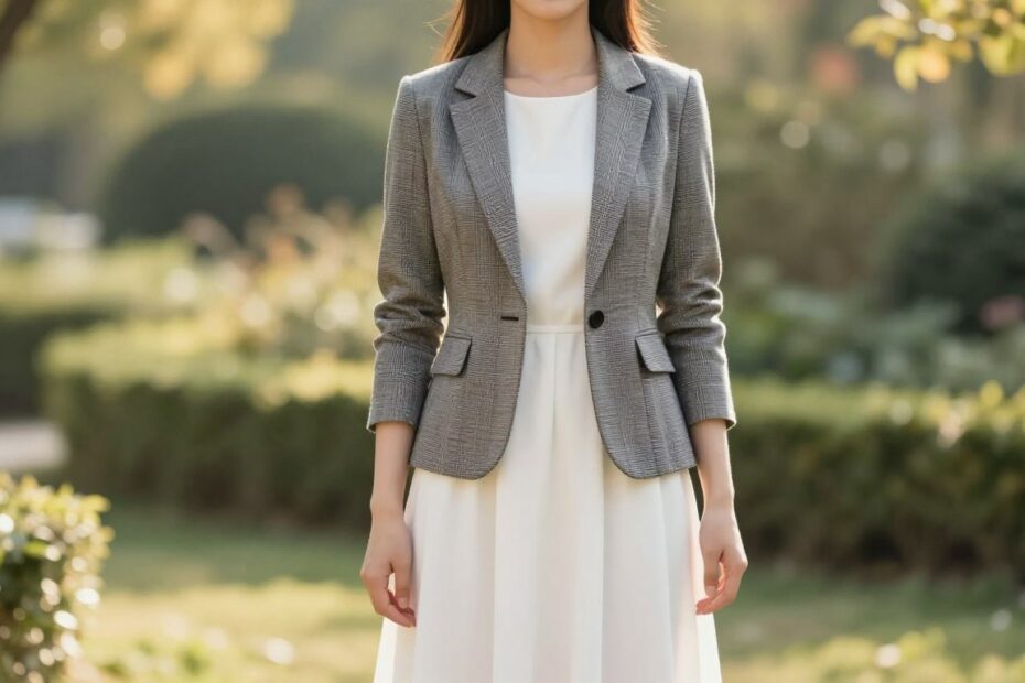 Jaka marynarka do białej sukienki