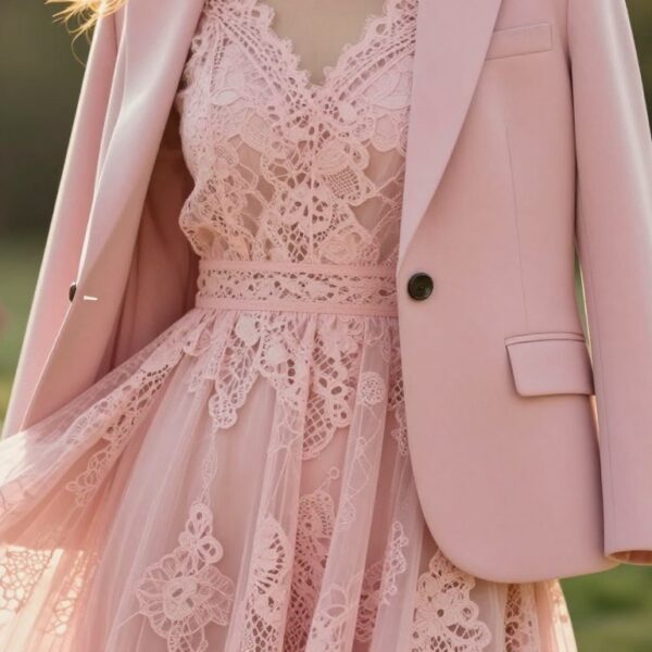 Jaka marynarka do różowej sukienki pasuje najlepiej do różnych odcieni różu